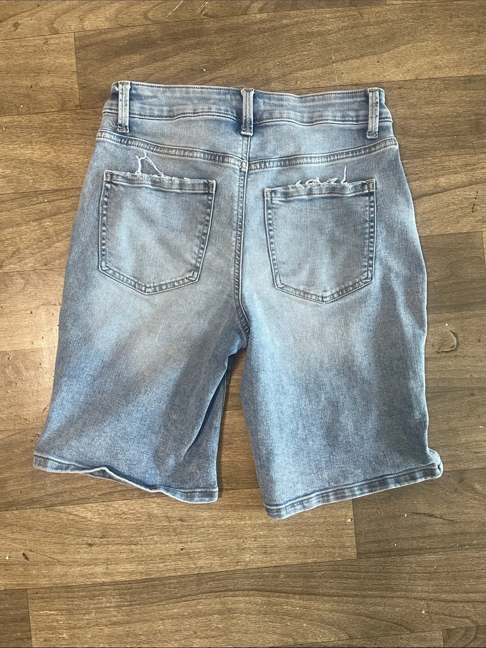 Women's Light Wash Denim Bermuda Shorts